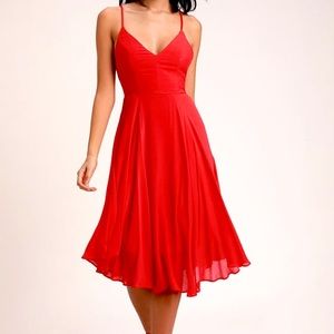 Lulus lace up swing dress